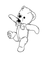 A coloring page of andy pandy